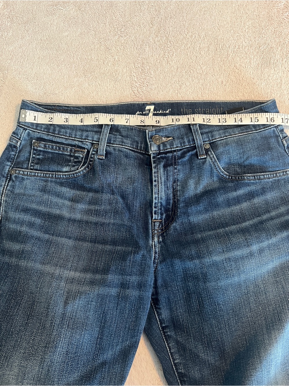 7 For All Mankind Men’s Jeans The Straight Size 32x27 - Picture 4 of 9